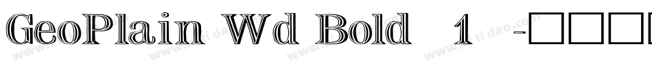 GeoPlain Wd Bold(1)字体转换